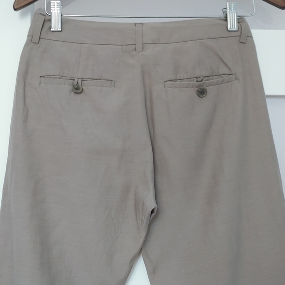 VINCE Kaki regular waist cupro jogger cropped pants - Picture 4 of 12